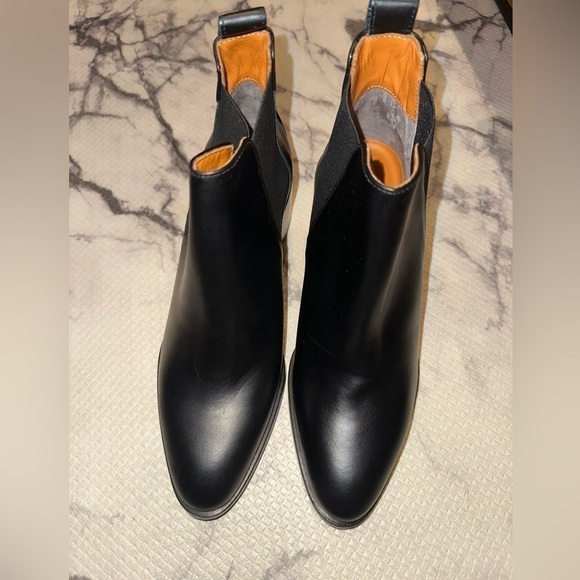NWOT Everlane Women’s black leather ankle heeled boots booties 5 - Picture 4 of 14